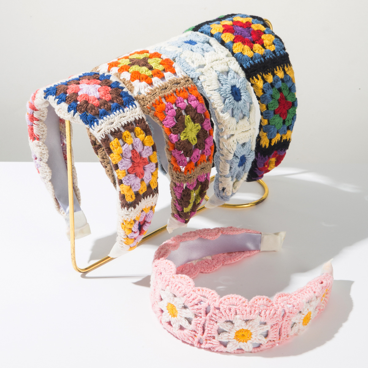 ボーホー風手編みクロシェフラワーヘッドバンド ヴィンテージグ - Headband Summer Knit のレビューと価格